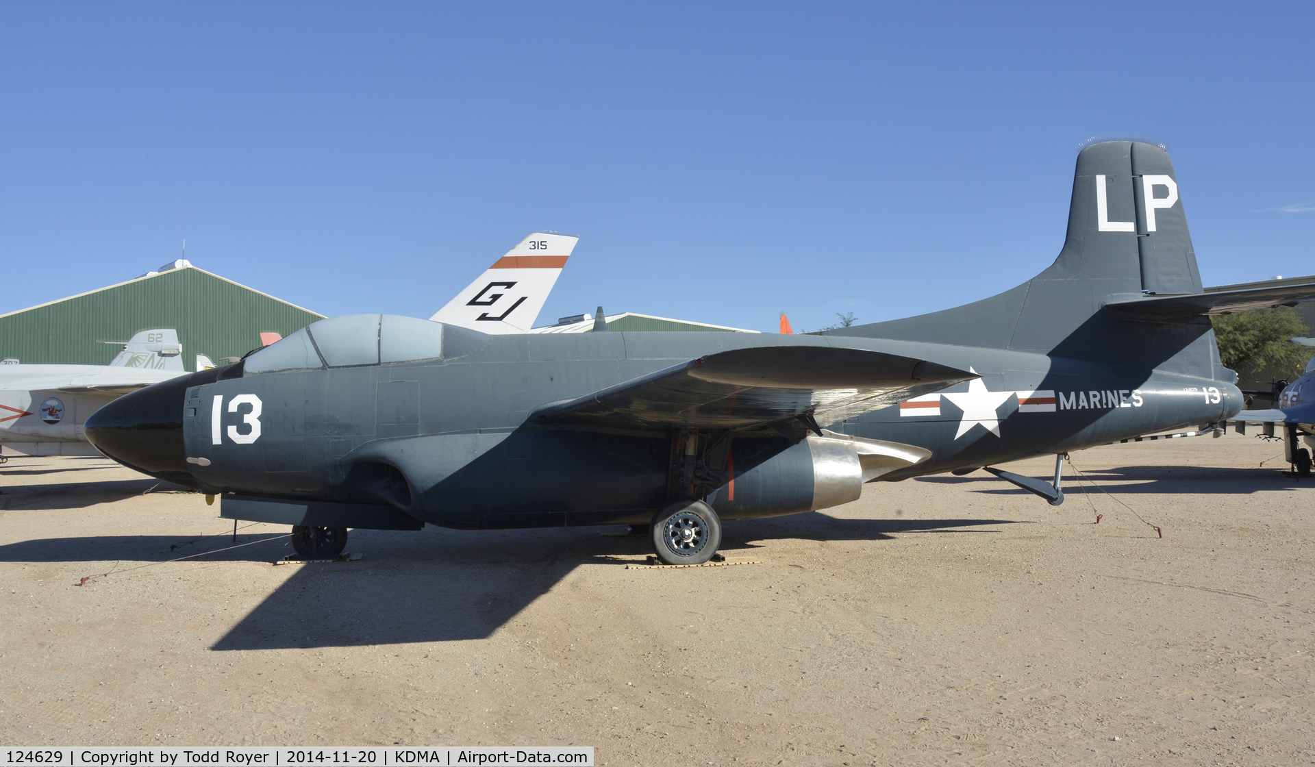 124629, Douglas TF-10B Skynight C/N 7499, On display at the Pima Air and Space Museum