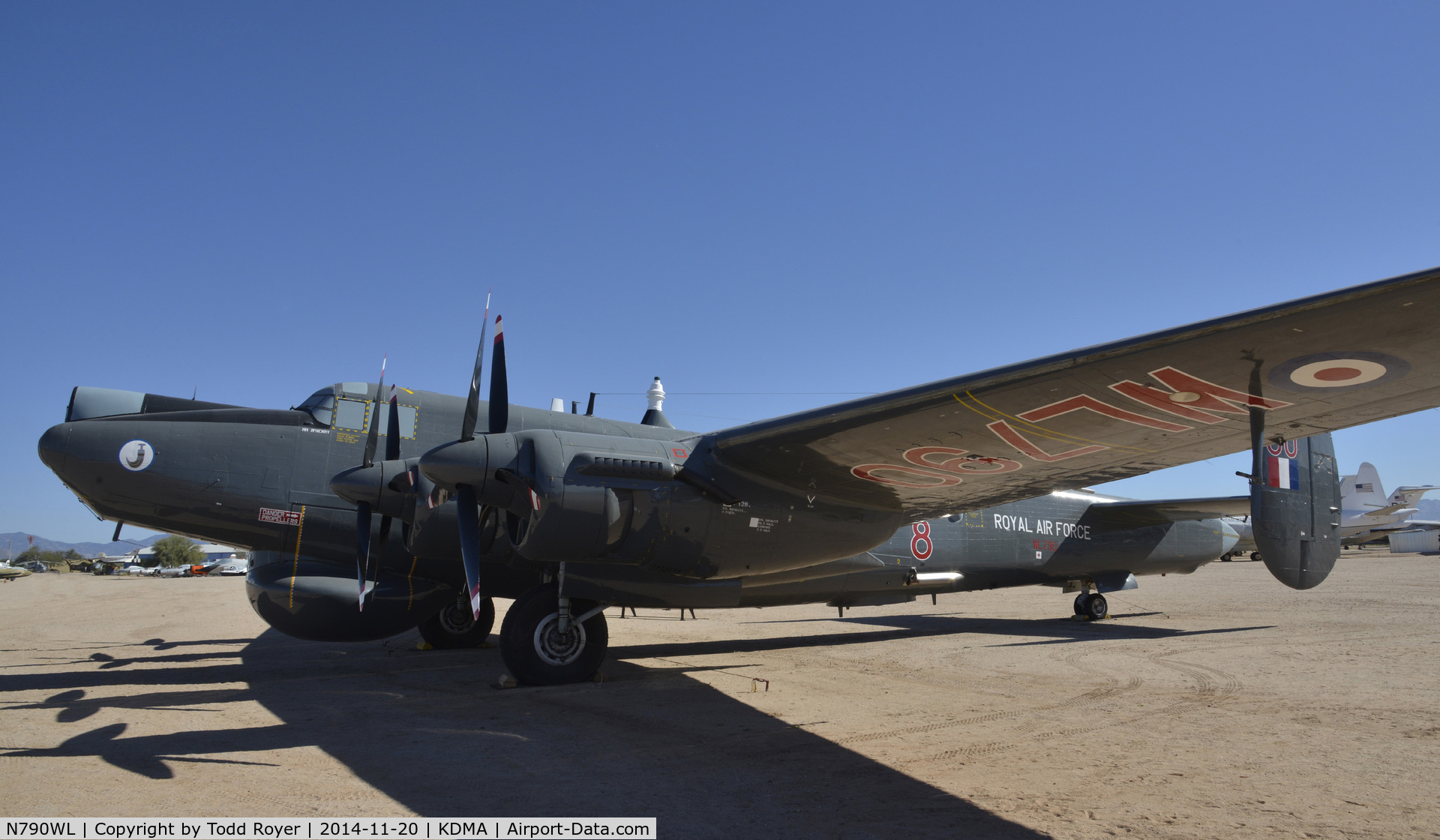 N790WL, 1954 Avro 716 Shackleton AEW.2 C/N R3/696/239009, On display at the Pima Air and Space Museum