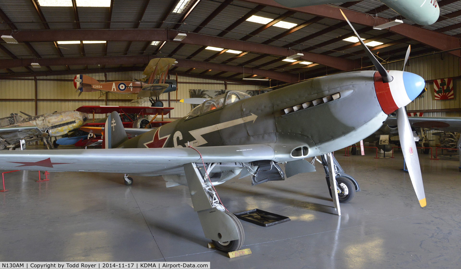 N130AM, 1995 Yakovlev Yak-3U C/N 170101, On display at the Planes of Fame Chino location