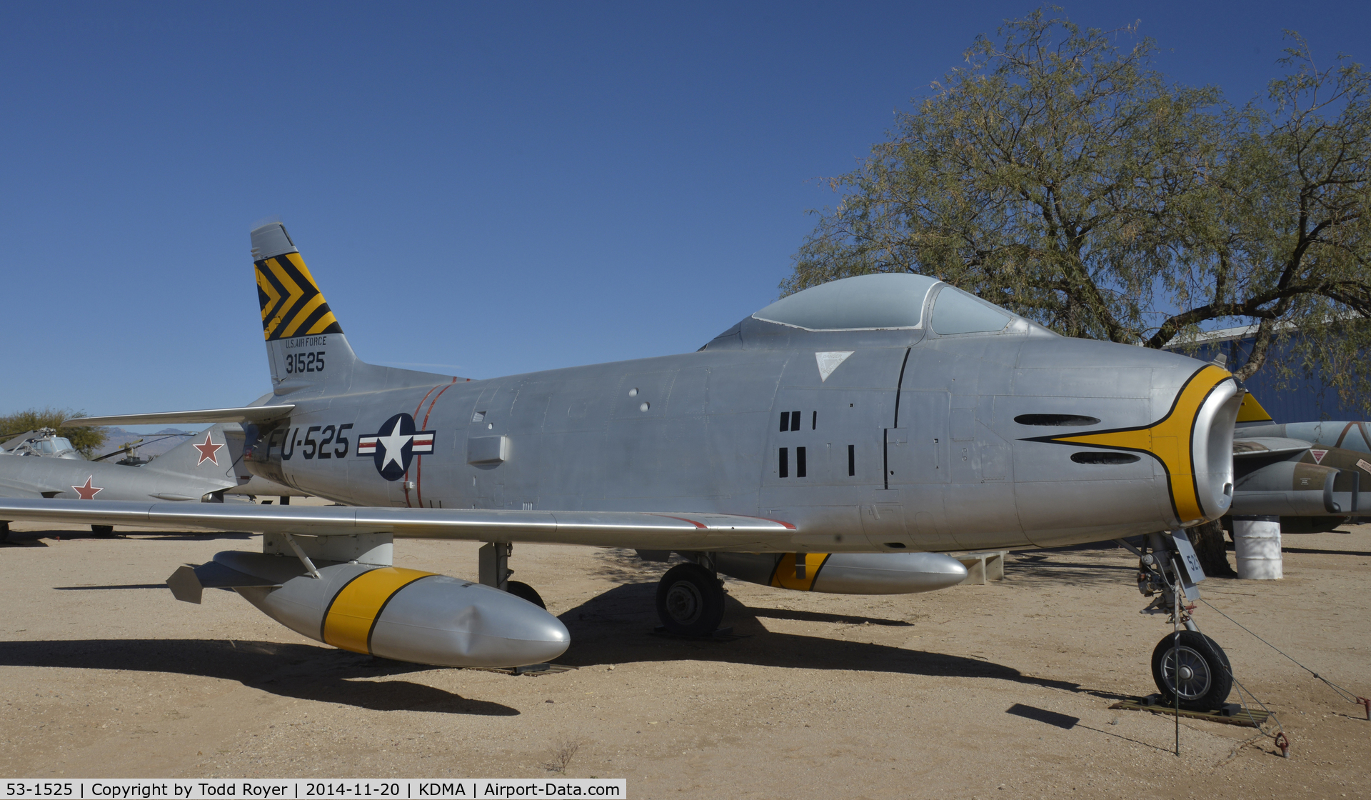 53-1525, 1953 North American F-86H Sabre C/N 203-297, On display at the Pima Air and Space Museum