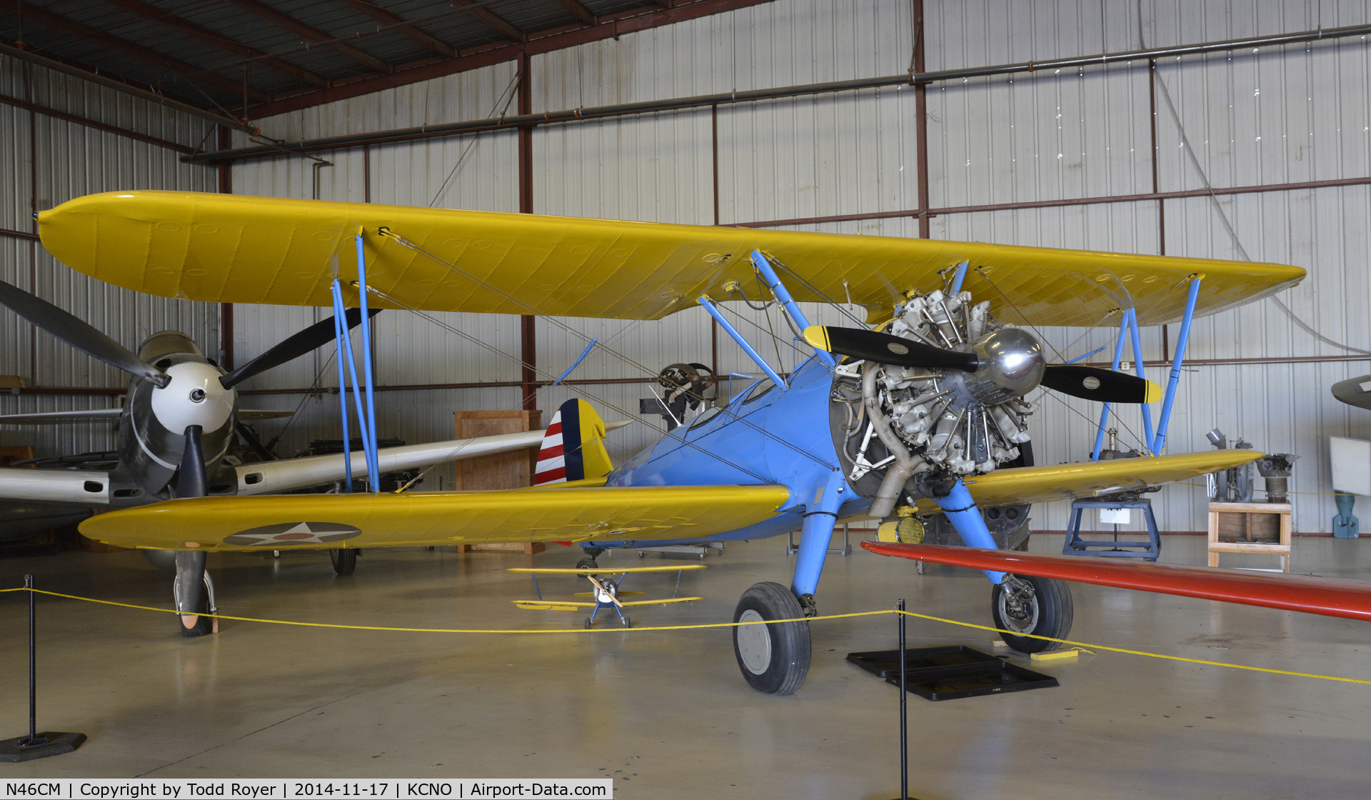N46CM, 1943 Boeing E75 C/N 75-5122, On display at the Planes of Fame Chino location