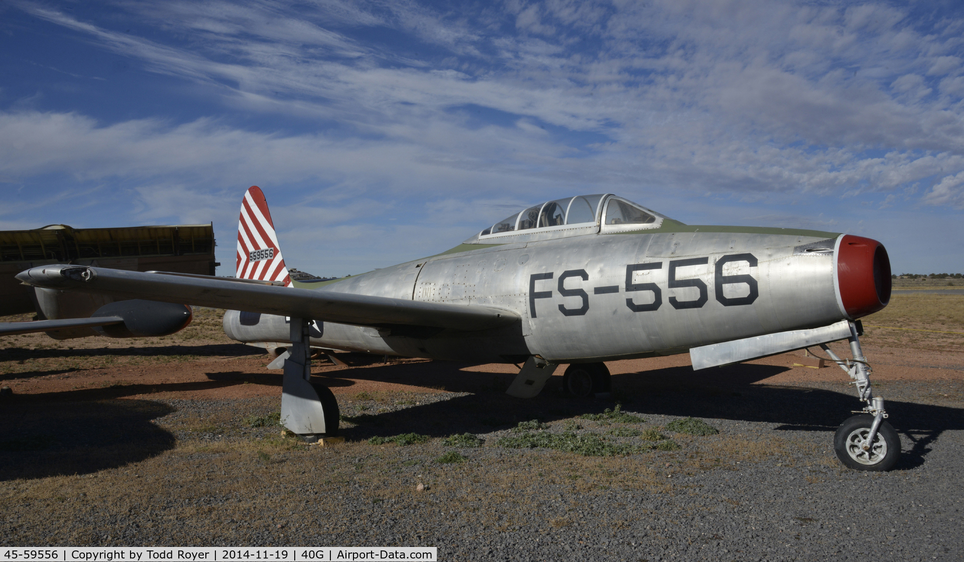 45-59556, Republic F-84B-11-RE Thunderjet C/N Not found 45-59556, On display at the Planes of Fame Valle location