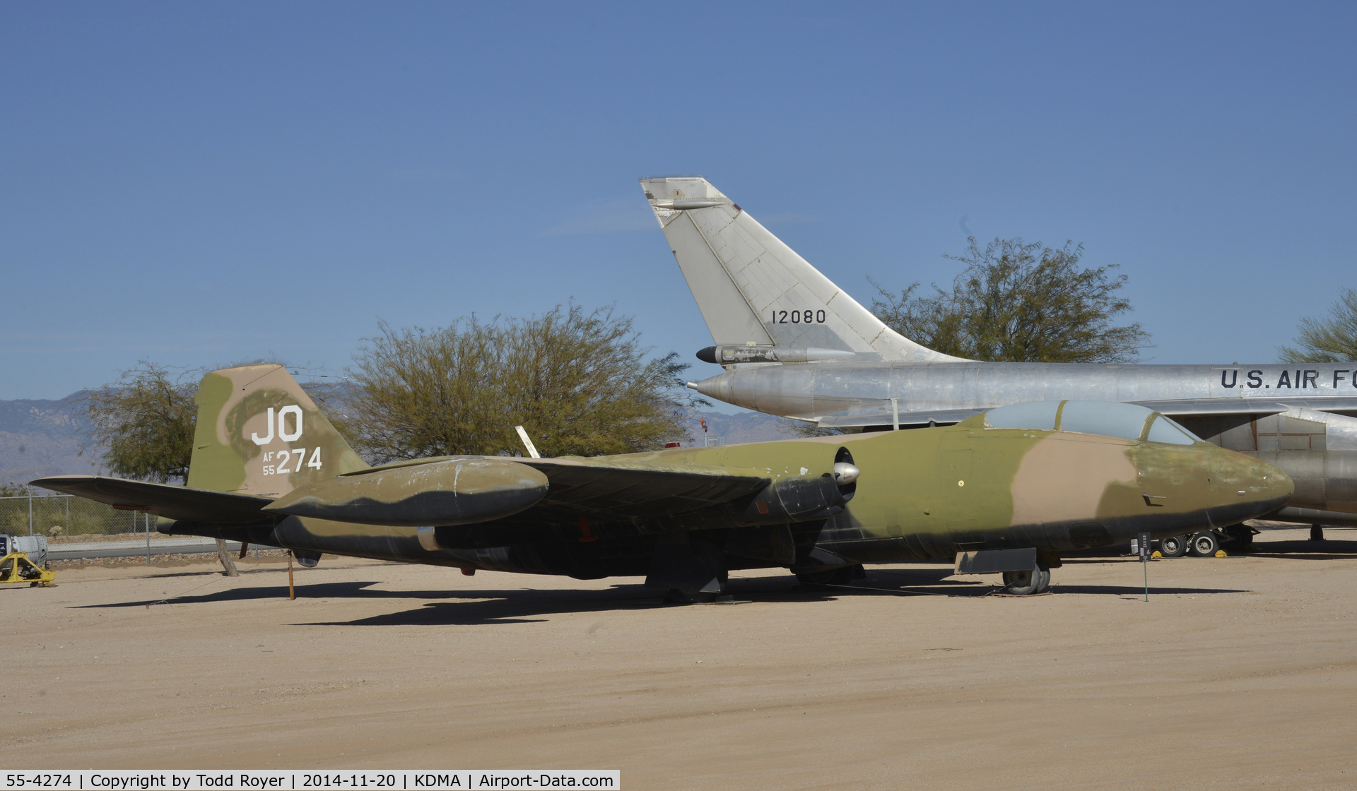 55-4274, Martin B-57E Canberra C/N 376, On display at the Pima Air and Space Museum