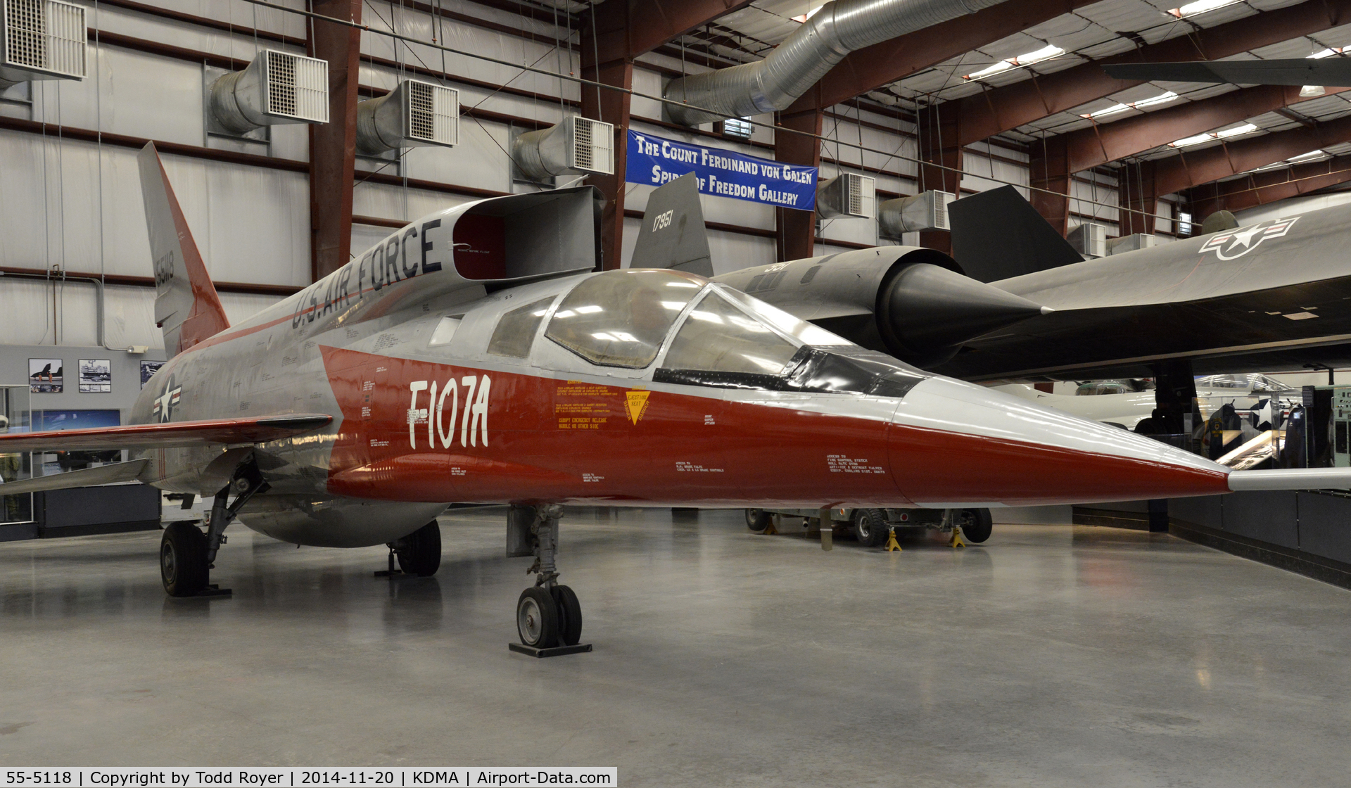 55-5118, 1955 North American F-107A C/N 212-1, On display at the Pima Air and Space Museum