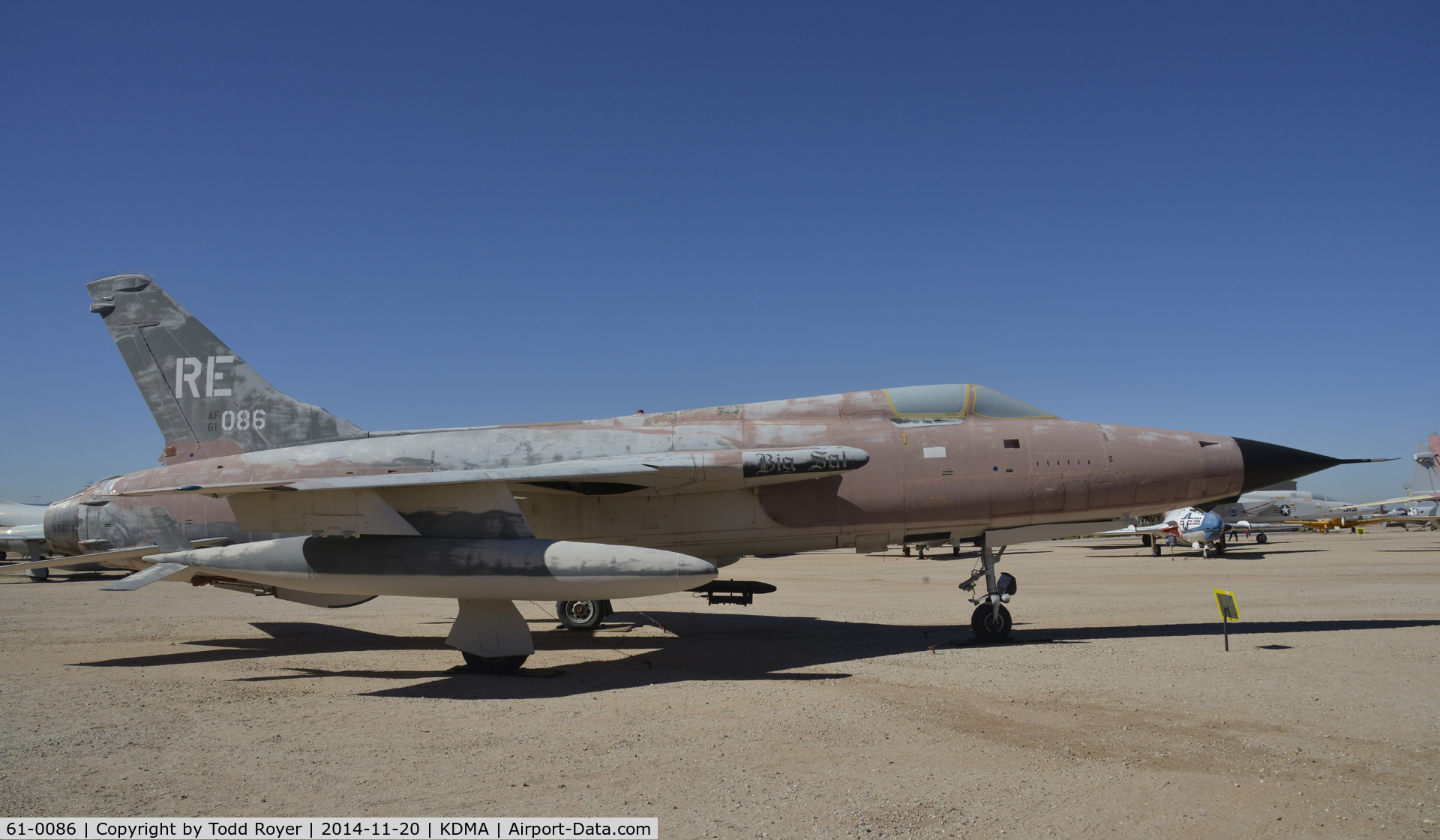61-0086, 1961 Republic F-105D Thunderchief C/N D281, On display at the Pima Air and Space Museum