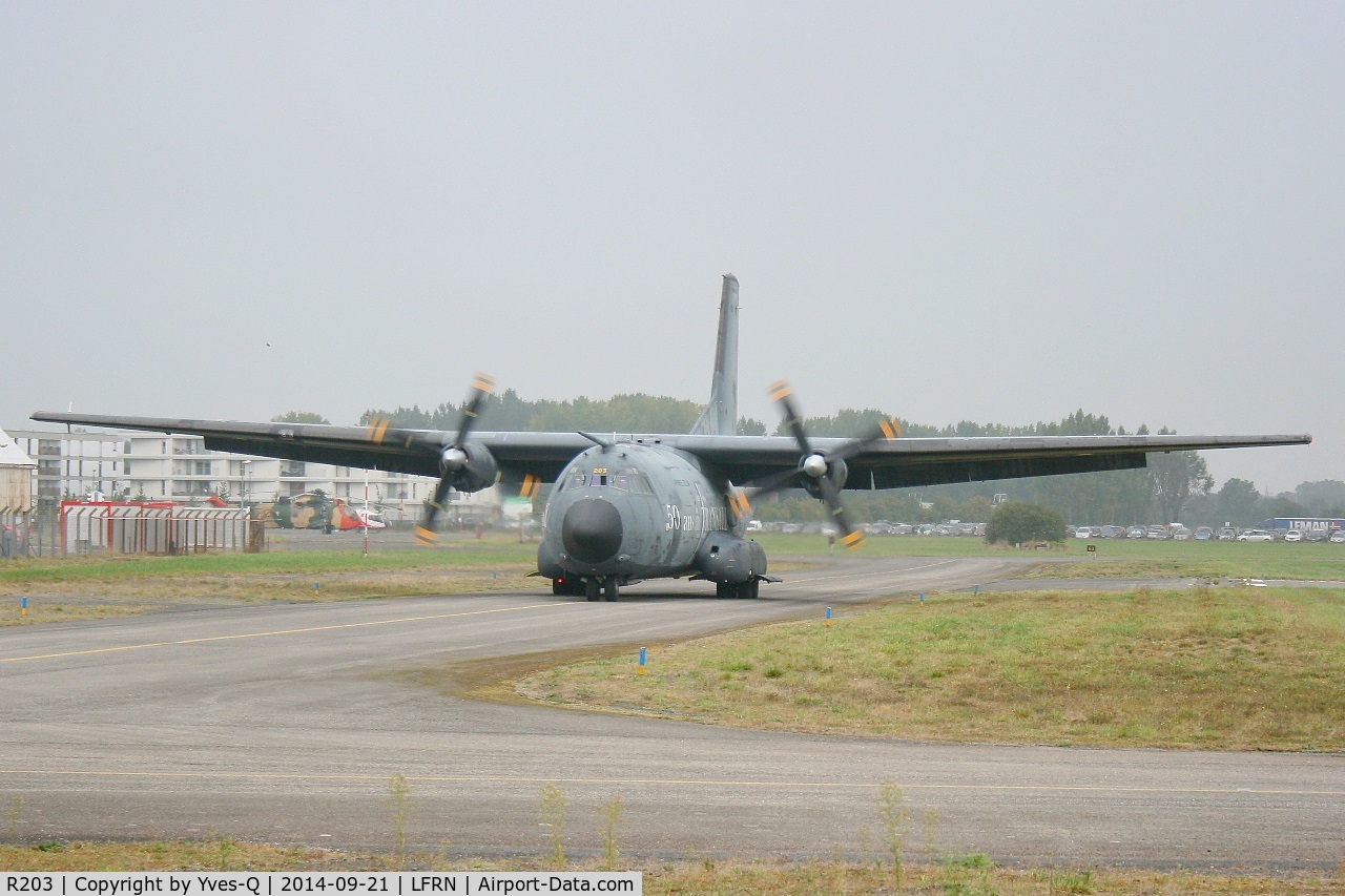 R203, Transall C-160R C/N 203, R203 - Transall C-160R  (64-GC), Taxiing to holding point, Rennes-St Jacques airport (LFRN-RNS) Air show 2014