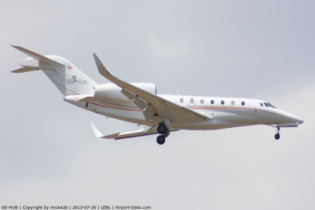 OE-HUB, 2007 Cessna 750 Citation X Citation X C/N 750-0273, Landing