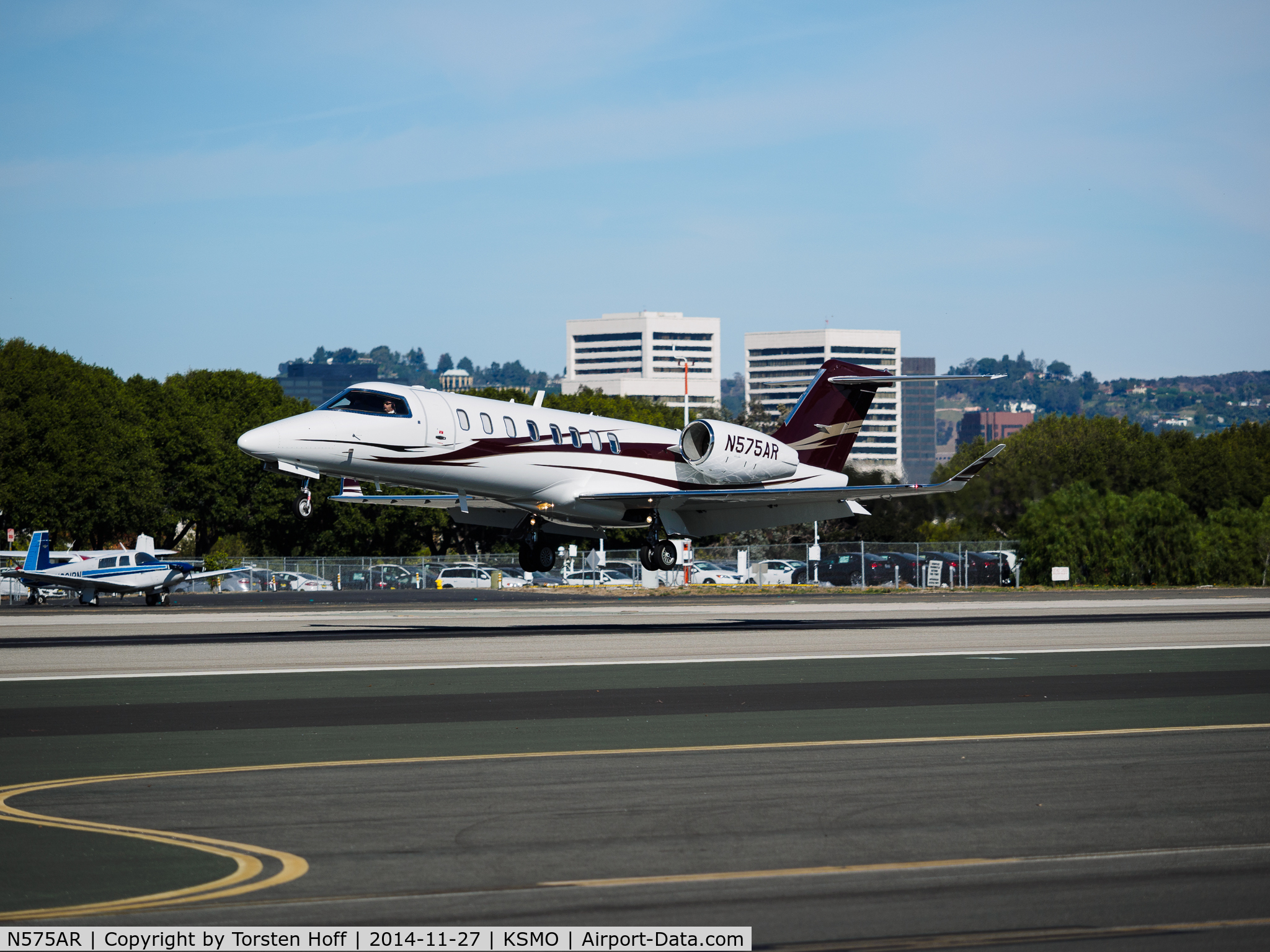 N575AR, 2013 Learjet 45 C/N 458, N575AR arriving on RWY 21