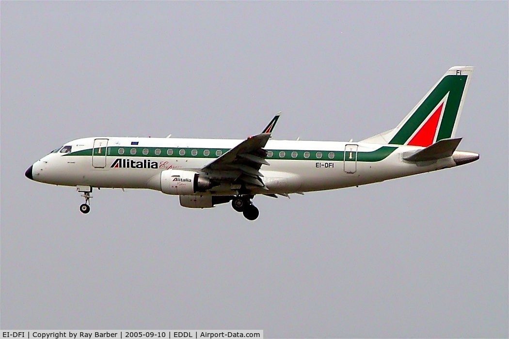 EI-DFI, 2003 Embraer 170LR (ERJ-170-100LR) C/N 17000010, Embraer Emb-170-100LR [17000010] (Alitalia Express) Dusseldorf~D 10/09/2005