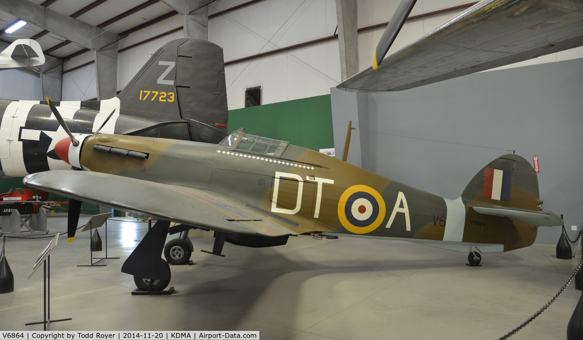 V6864, Hawker (CCF) Hurricane Mk12 C/N Not found V6864, On display at the Pima Air and Space Museum