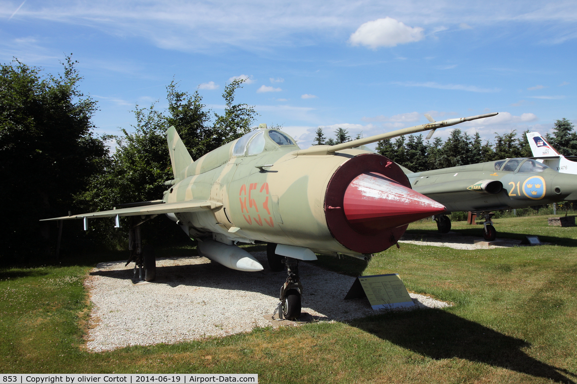 853, Mikoyan-Gurevich MiG-21Bis C/N 75058015, suffering from the bad weather of Germany