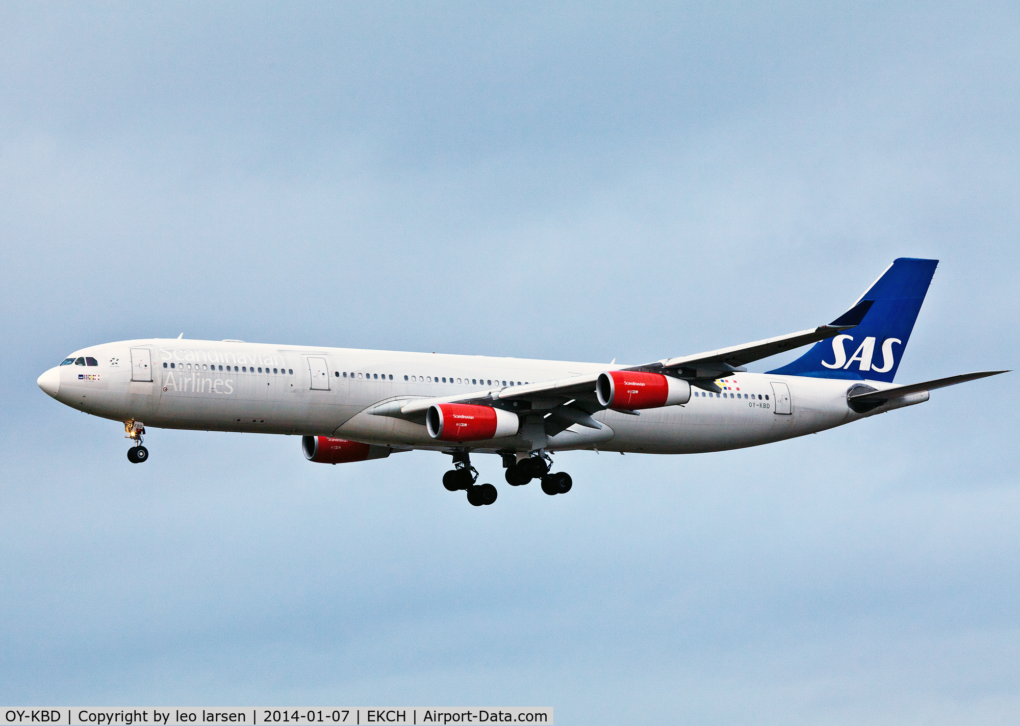 OY-KBD, 2002 Airbus A340-313X C/N 470, Copenhagen 7.1.14