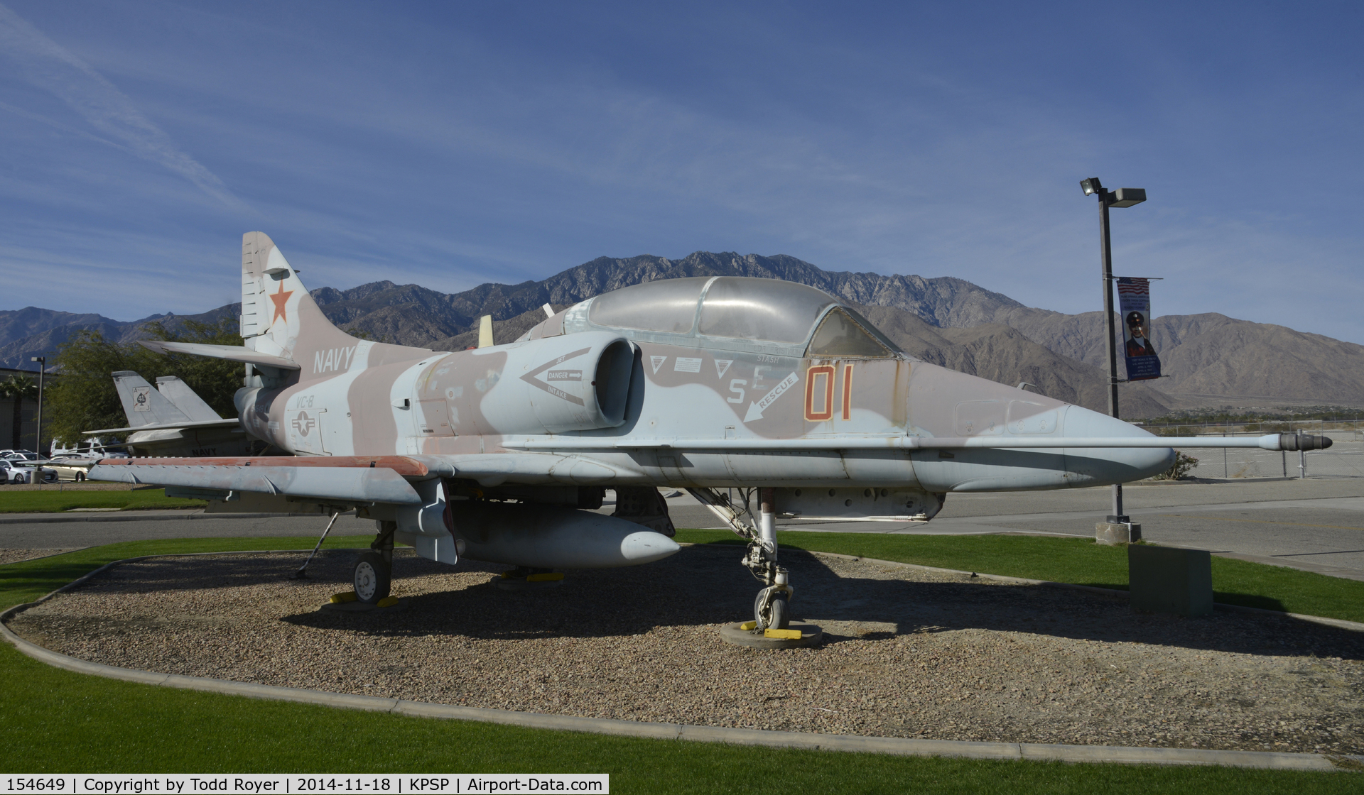 154649, Douglas TA-4J Skyhawk C/N 13767, On display at the Palm Springs Air Museum