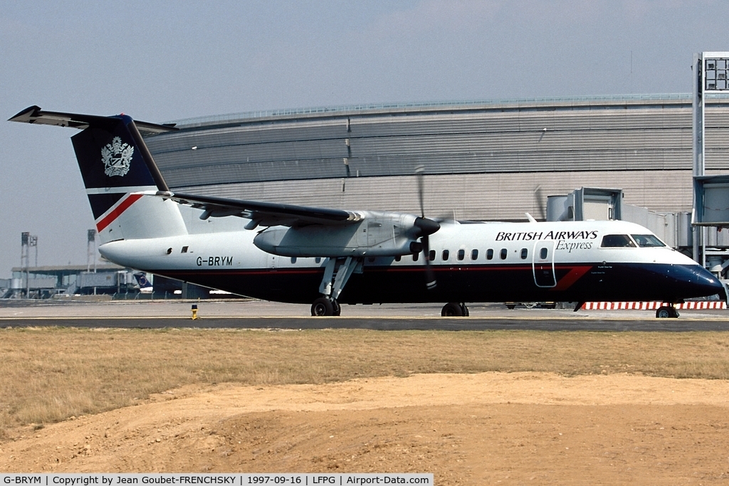 G-BRYM, 1991 De Havilland Canada DHC-8-311 Dash 8 C/N 305, Brymon Airways at CDG T1