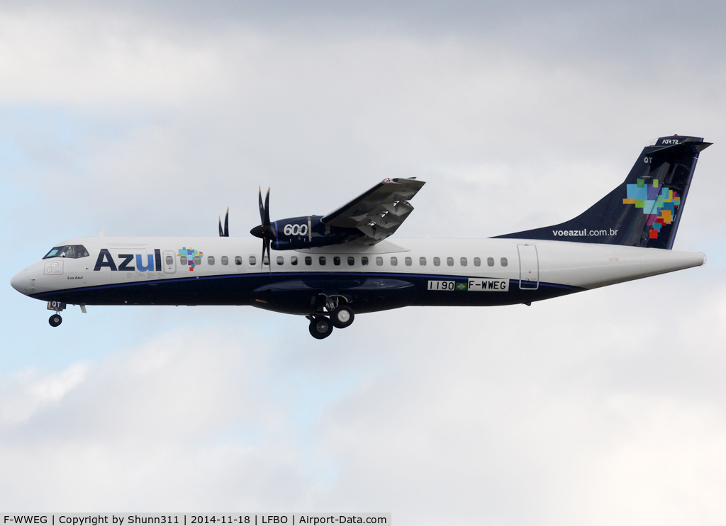 F-WWEG, 2014 ATR 72-600 C/N 1190, C/n 1190 - To be PR-AQT