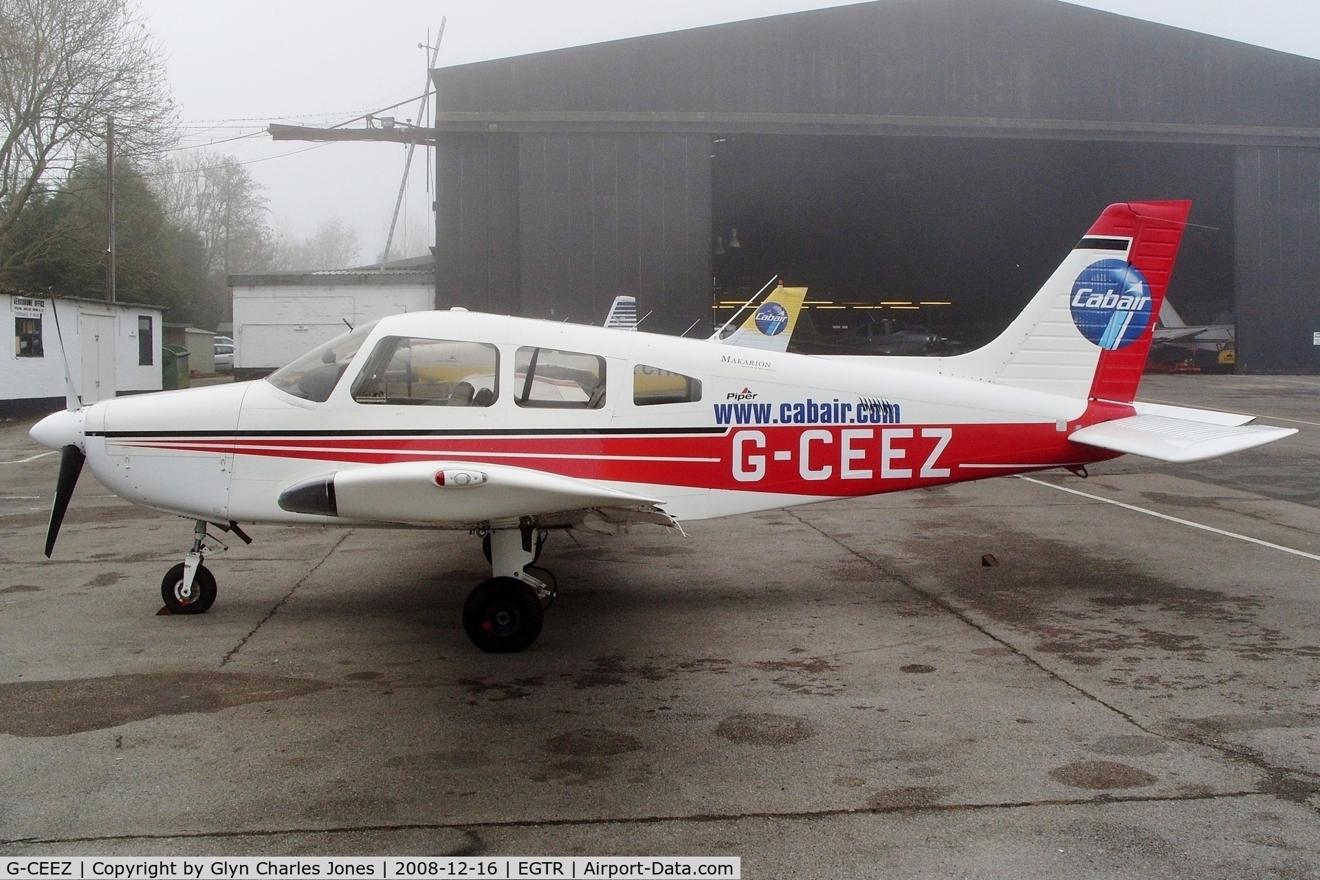 G-CEEZ, 2002 Piper PA-28-161 Warrior III C/N 2842161, Taken on a quiet cold and foggy day. With thanks to Elstree control tower who granted me authority to take photographs on the aerodrome. Previously N53513. Operated by Cabair.