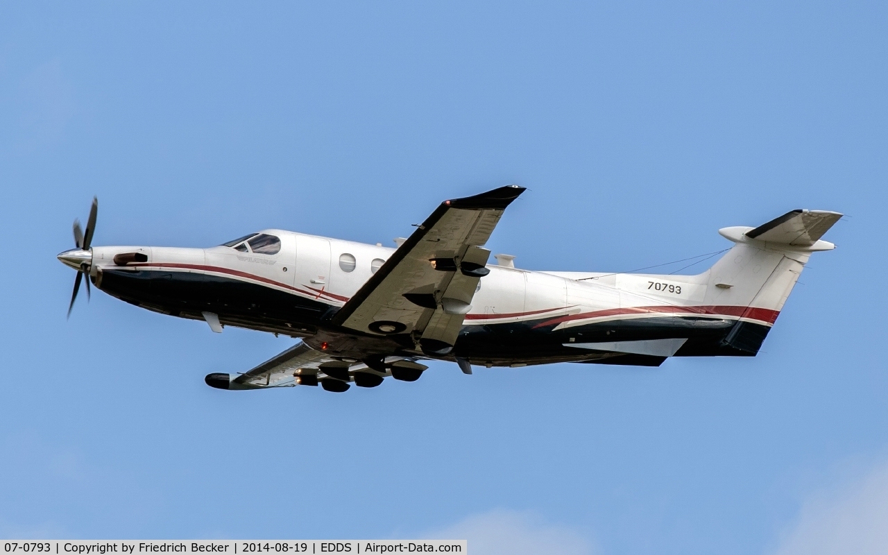 07-0793, 2007 Pilatus U-28A Spectre C/N 793, departure from Stuttgart