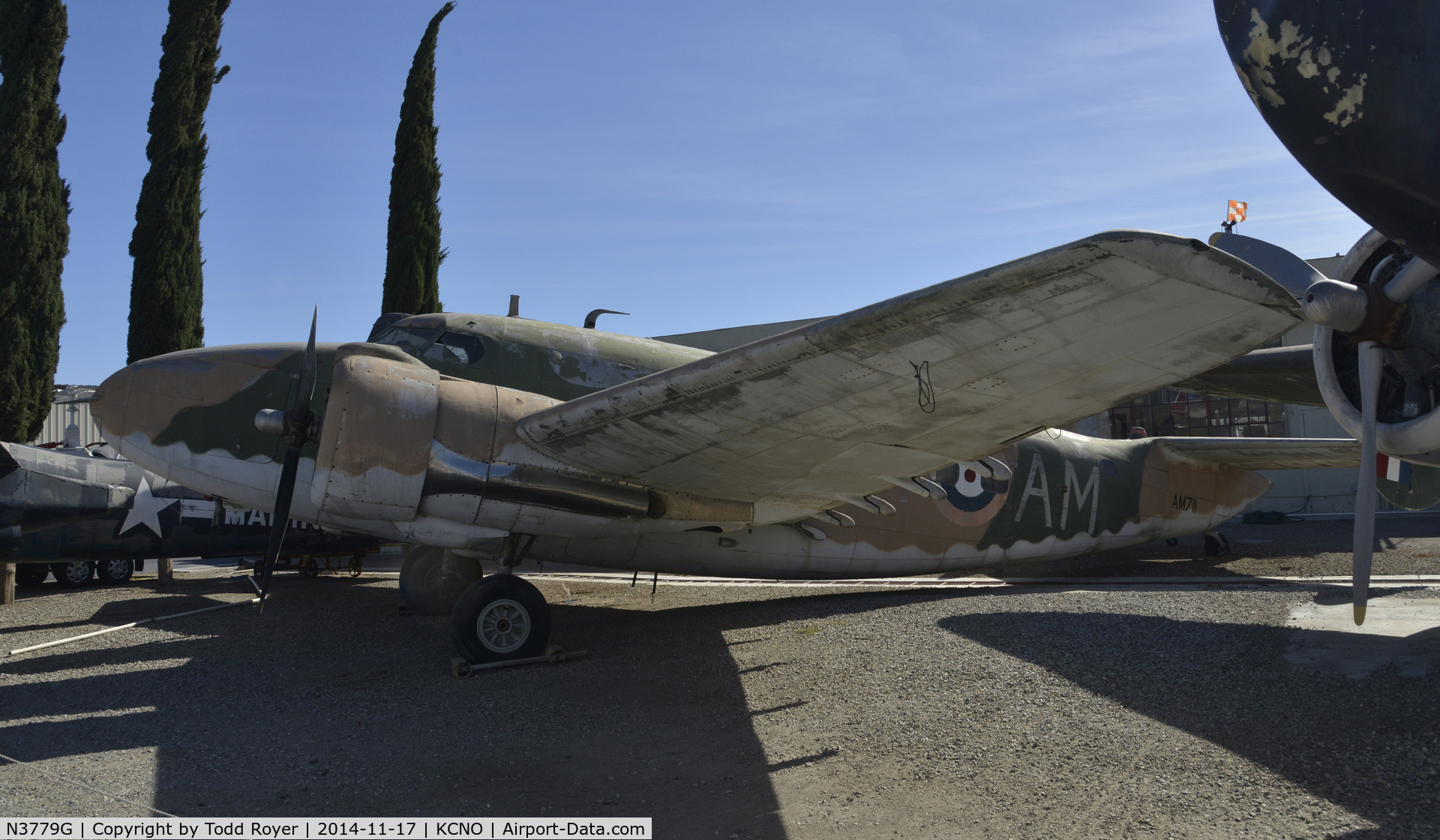 N3779G, Lockheed 18-56 Lodestar C/N 2201, On display at the Planes of Fame Chino location