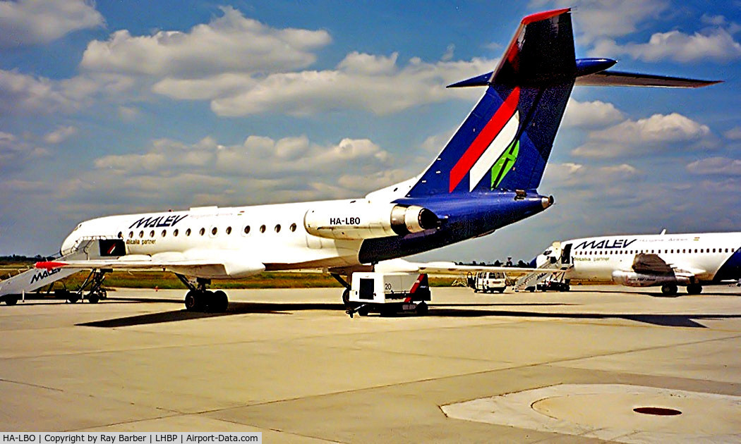 HA-LBO, 1974 Tupolev Tu-134A-3 C/N 17103, Tupolev Tu-134A-3 [17103] (MALEV) Budapest-Ferihegy~HA 15/06/1996