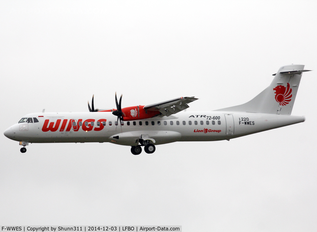 F-WWES, 2014 ATR 72-600 C/N 1220, C/n 1220 - To be PK-WGT