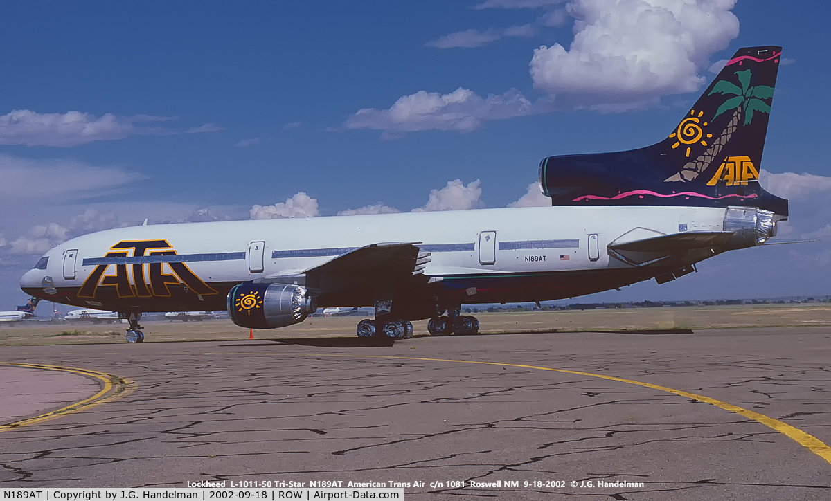 N189AT, 1974 Lockheed L-1011-385-1 TriStar 1 C/N 193C-1081, At Roswell.