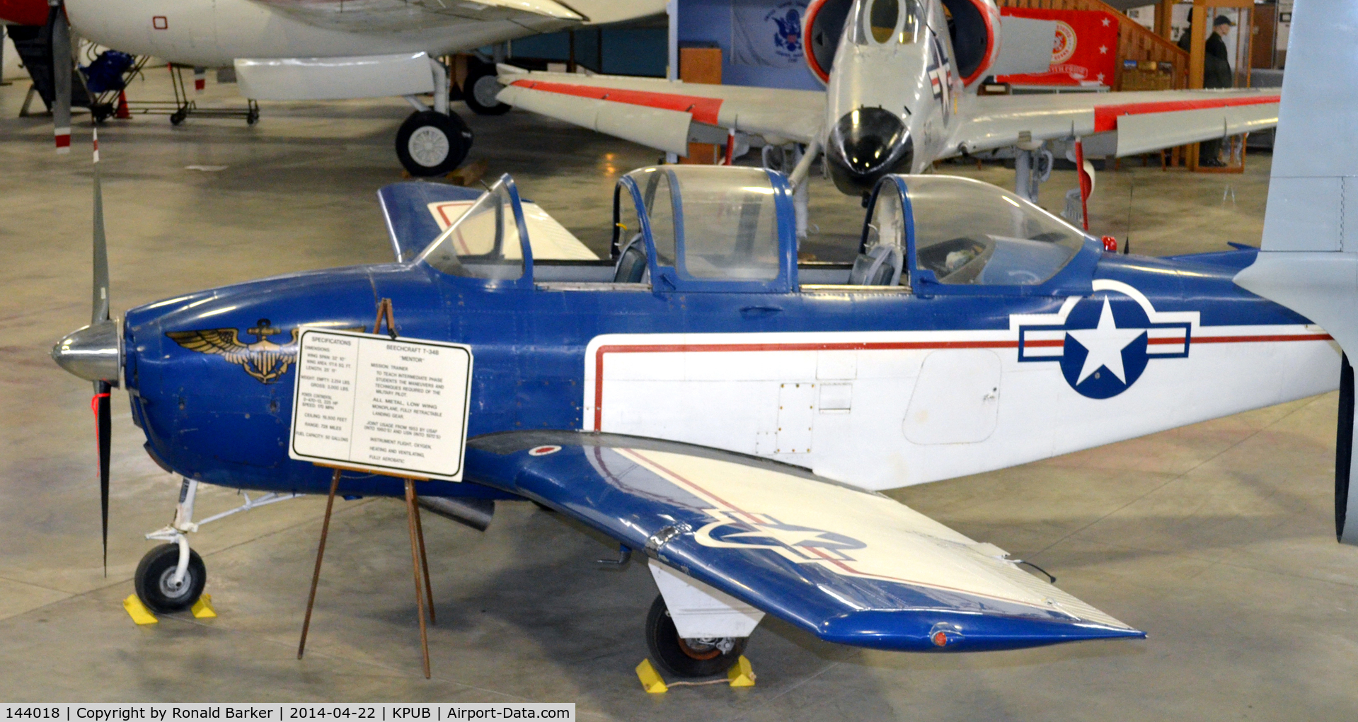 144018, 1957 Beech D-45 (T-34B) Mentor C/N BG-325, Weisbrod Aircraft Museum
