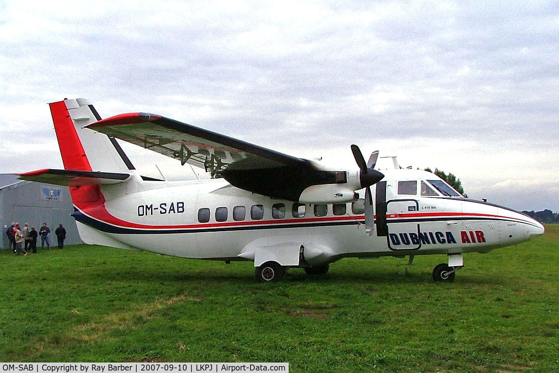 OM-SAB, 1975 Let L-410MA Turbolet C/N 750405, Let L-410MA Turbolet [750405] (Dubnica Air) Prostejov~OK 10/09/2007