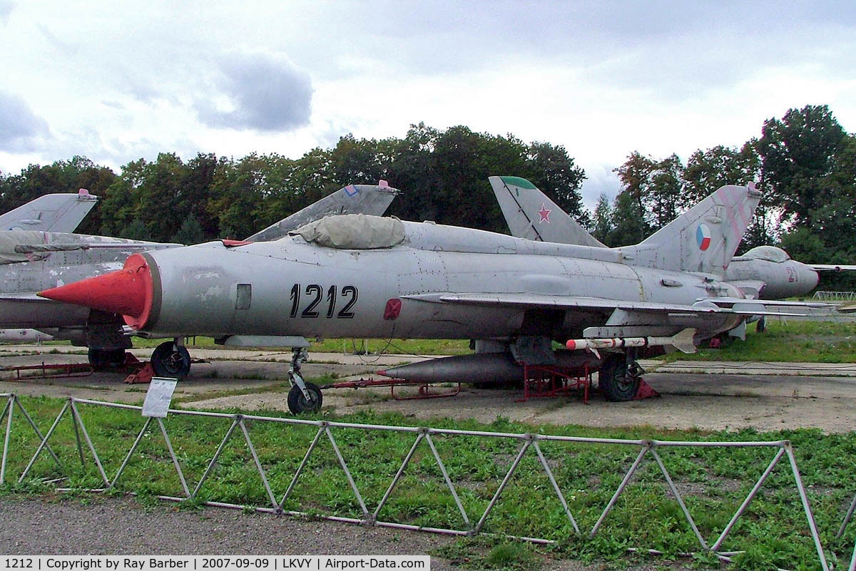 1212, Mikoyan-Gurevich MiG-21PF C/N 761212, Mikoyan-Gurevich MiG-21PF Fishbed [761212] (Czech Air Force) Vyskov~OK 09/09/2007