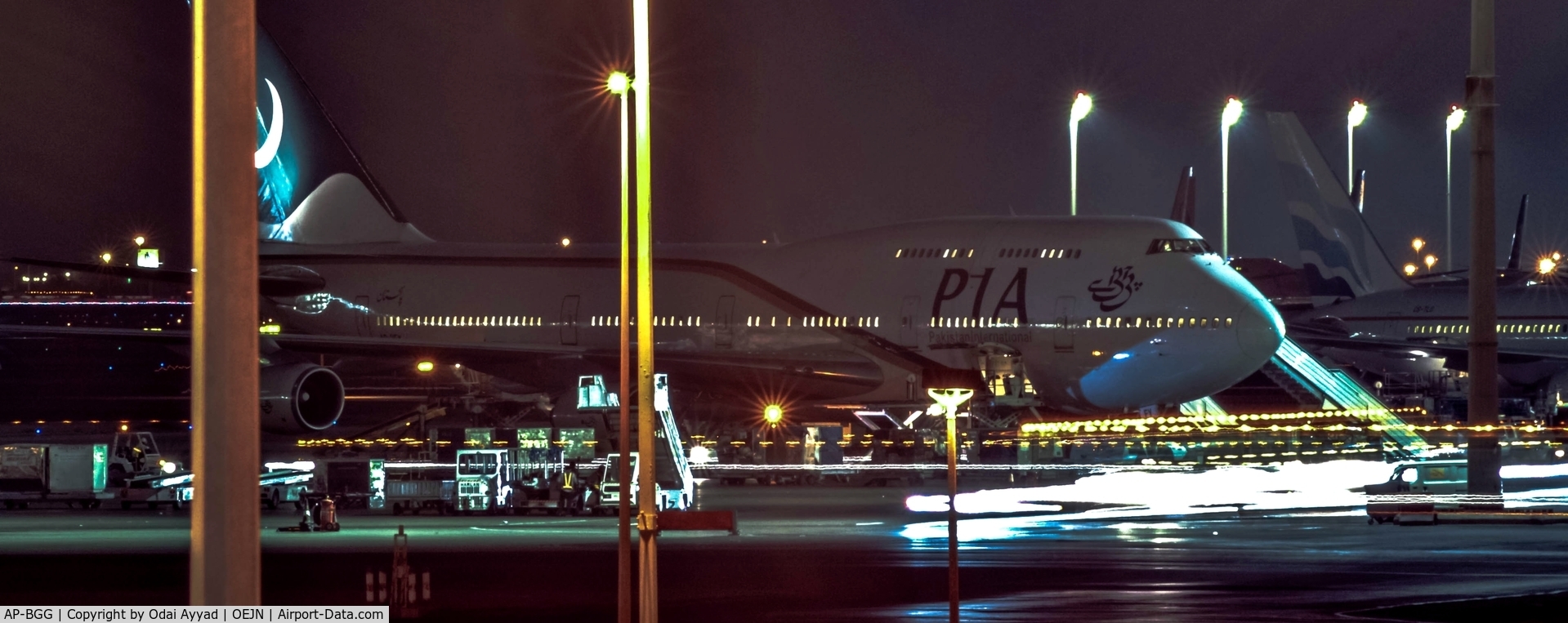 AP-BGG, 1988 Boeing 747-367 C/N 24215, PIA B743  in Jeddah airport