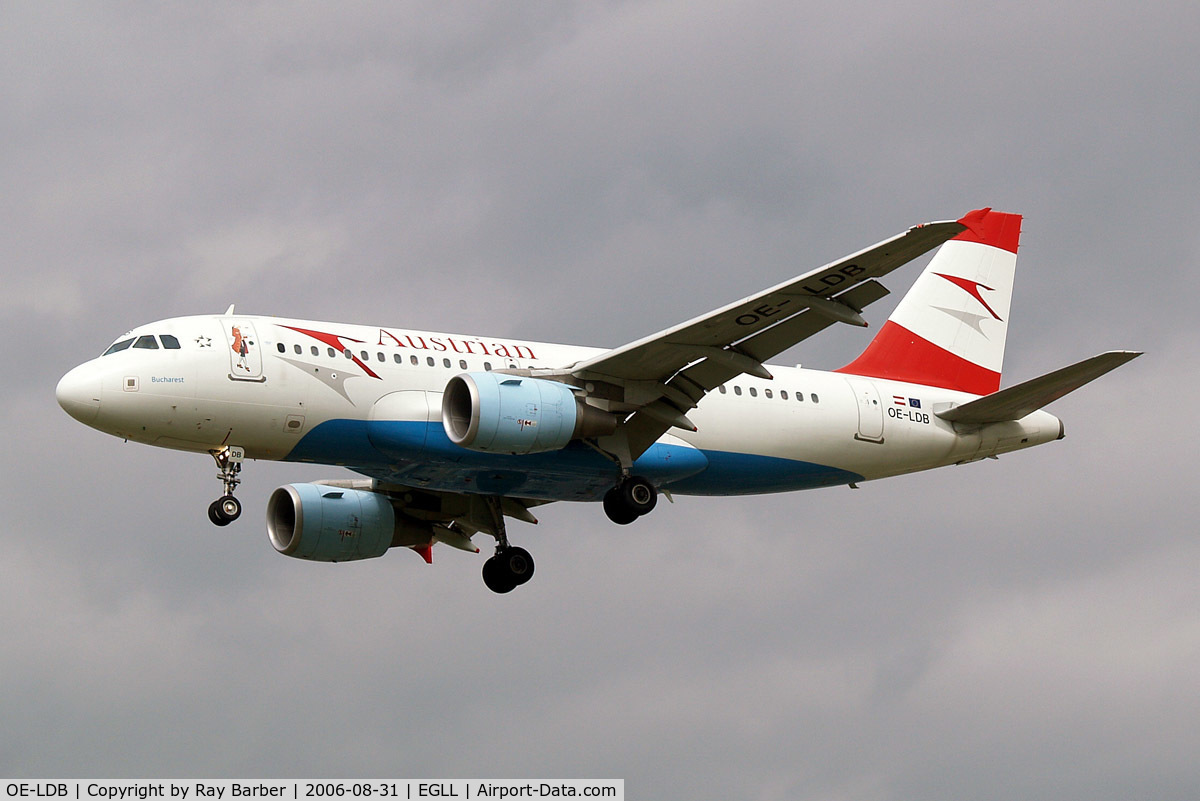 OE-LDB, 2004 Airbus A319-112 C/N 2174, Airbus A319-112 [2174] (Austrian Airlines) Heathrow~G 31/08/2006