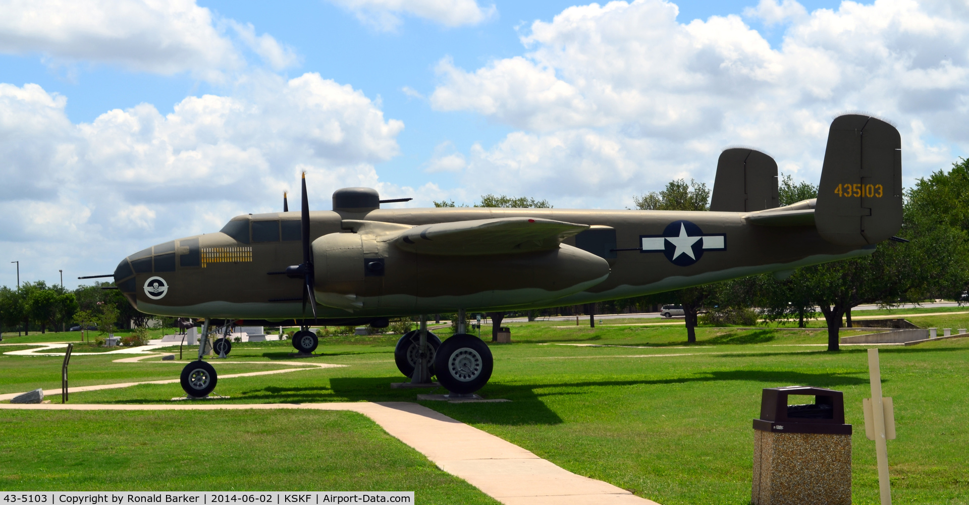 43-5103, 1943 North American B-25H Mitchell C/N 98-22104, LMTC AFB Parade Grounds