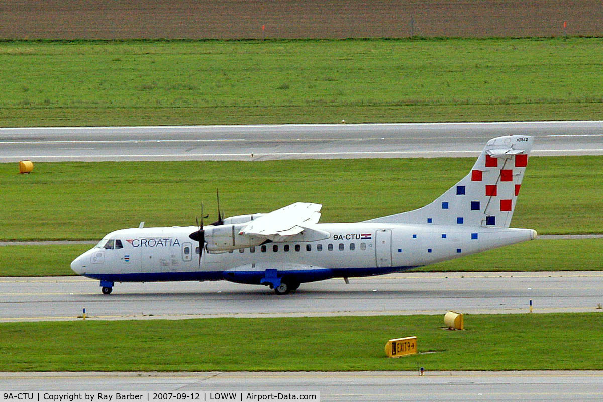 9A-CTU, 1995 ATR 42-320 C/N 394, Aerospatiale ATR-42-320QC [394] (Croatia Airlines) Vienna-Schwechat~OE 12/09/2007