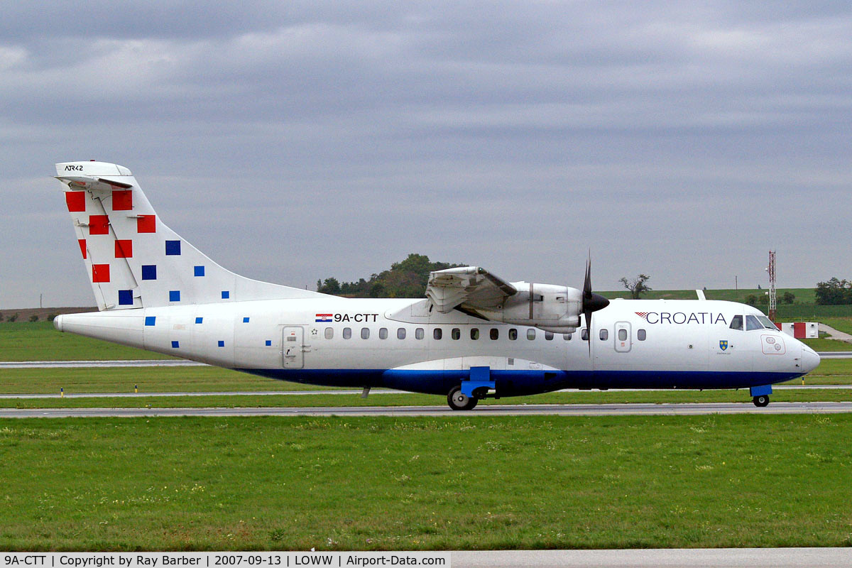 9A-CTT, 1992 ATR 42-312QC C/N 317, Aerospatiale ATR-42-310 [317] (Croatia Airlines) Vienna-Schwechat~OE 13/09/2007