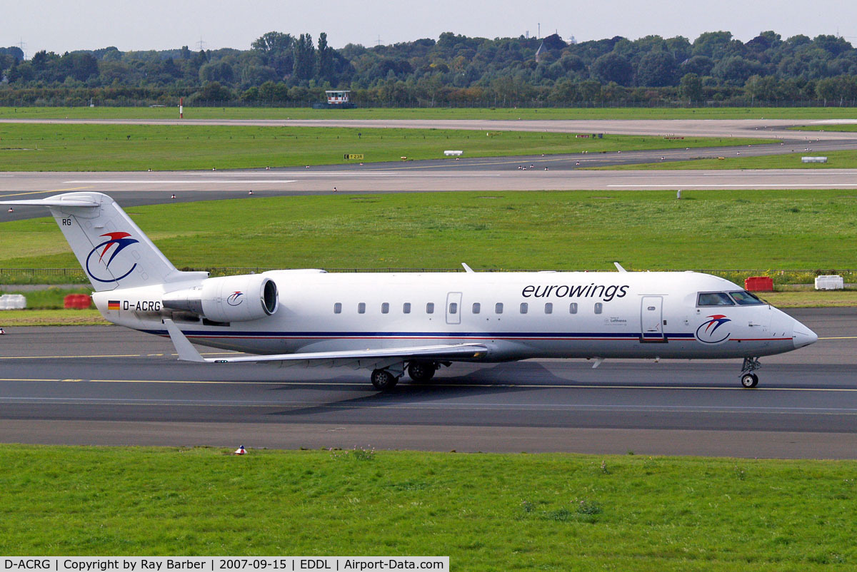 D-ACRG, 2002 Bombardier CRJ-200ER (CL-600-2B19) C/N 7630, Canadair CRJ-200LR [7630] (Eurowings) Dusseldorf~D 15/09/2007