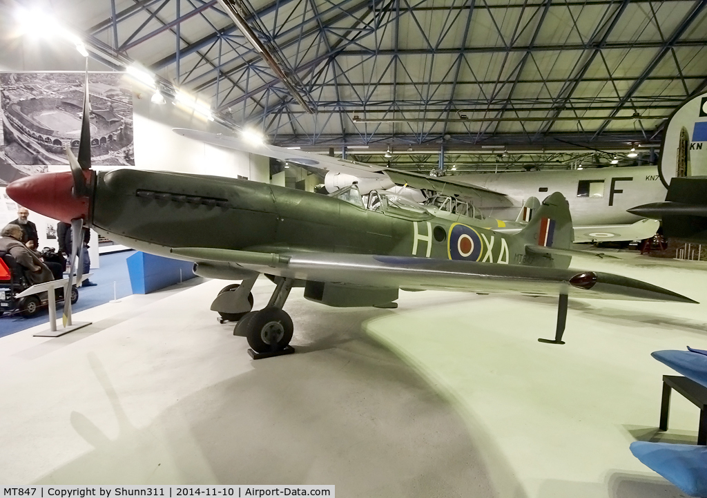 MT847, Supermarine 379 Spitfire FR.XIVe C/N 6S/643779, Preserved inside London - RAF Hendon Museum
