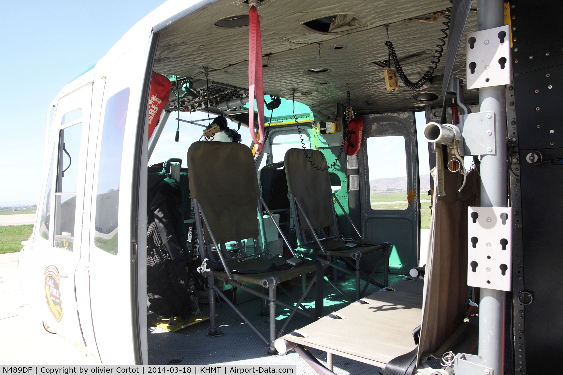 N489DF, 1969 Bell UH-1H Iroquois C/N 12224, inside view