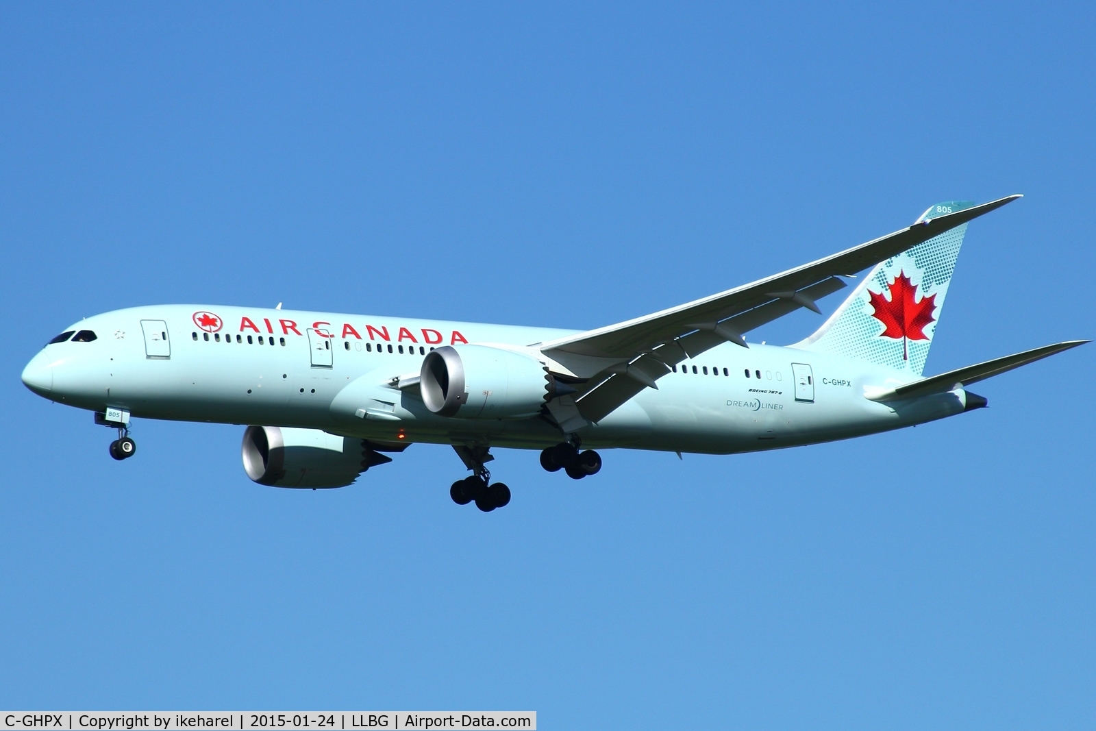 C-GHPX, 2014 Boeing 787-8 Dreamliner C/N 35261, Fly in from Toronto Canada, landing on runway 21.
