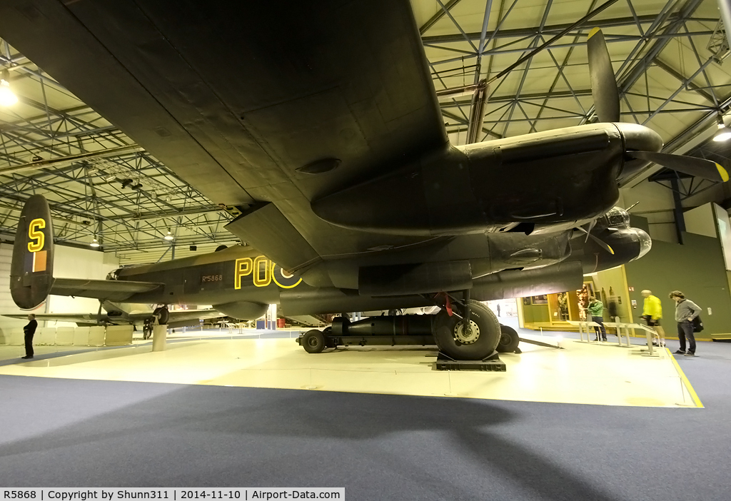R5868, Avro 683 Lancaster B1 C/N Not found R5868, Preserved inside London - RAF Hendon Museum