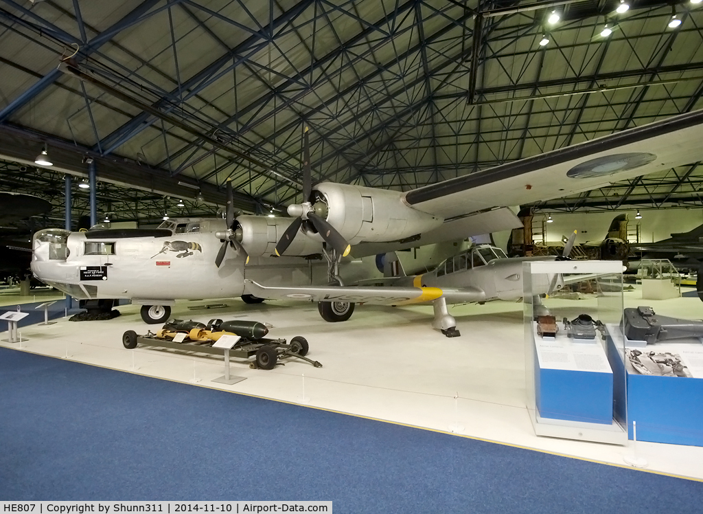 HE807, Consolidated B-24 Liberator C/N 6707L, Preserved inside London - RAF Hendon Museum