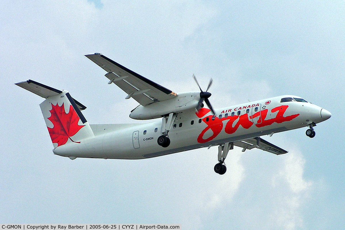 C-GMON, 1989 De Havilland Canada DHC-8-301 Dash 8 C/N 131, De Havilland Canada DHC-8-301 Dash 8 [131] (Air Canada Jazz) Toronto~C 25/06/2005
