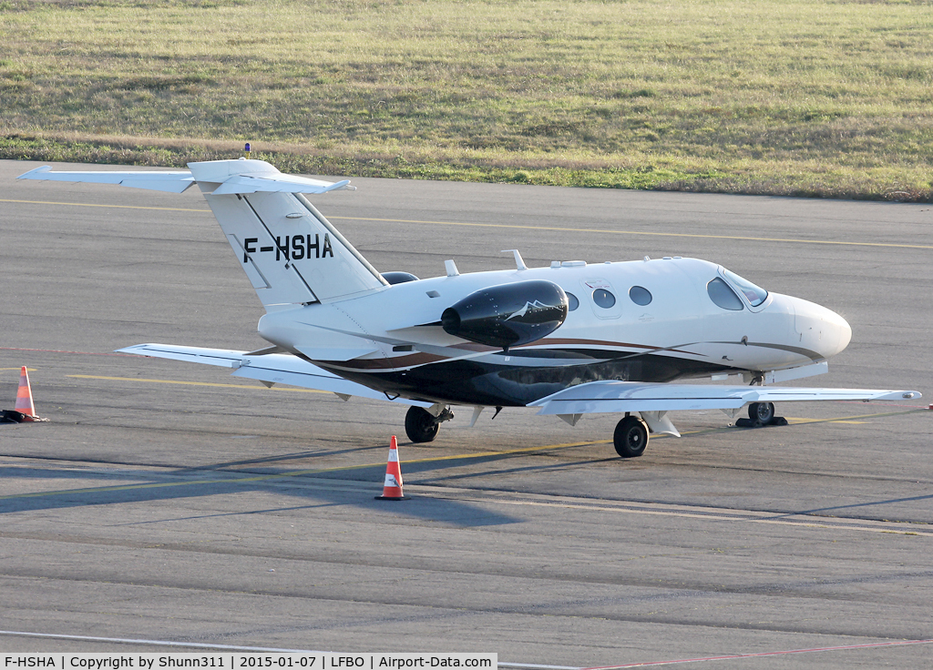 F-HSHA, 2012 Cessna 510 Citation Mustang Citation Mustang C/N 510-0413, Parked at the General Aviation area...