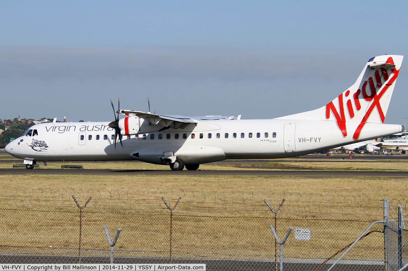 VH-FVY, 2013 ATR 72-600 (72-212A) C/N 1073, taxiing to 34R