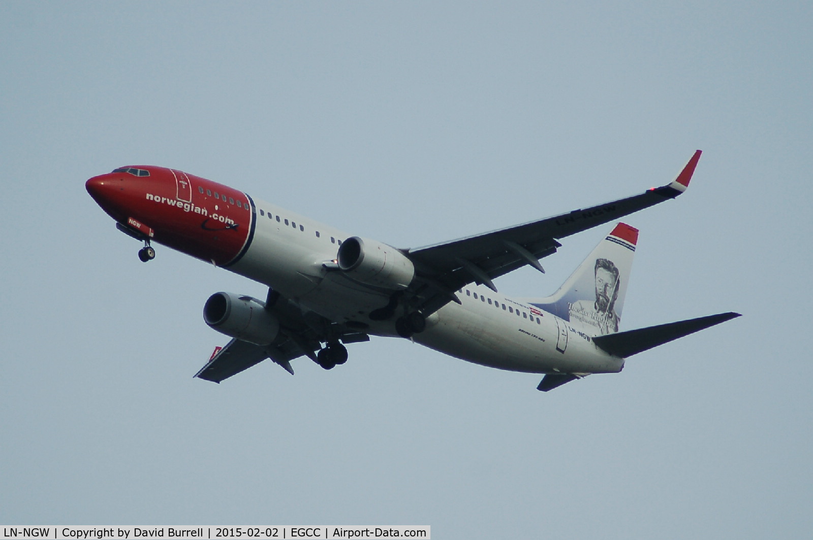 LN-NGW, 2014 Boeing 737-8JP C/N 39032, Norwegian Air Shuttle Boeing 737-8JP(WL) on approach to Manchester Airport