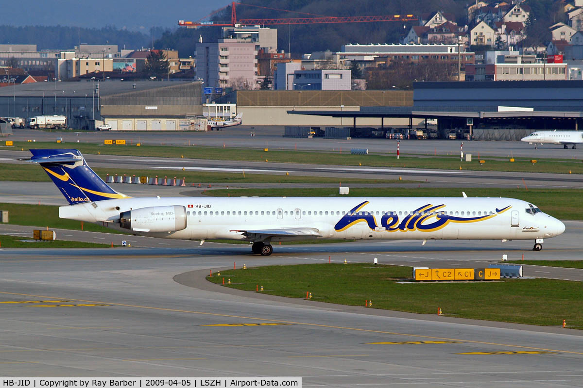 HB-JID, 1996 McDonnell Douglas MD-90-30 C/N 53460, McDonnell Douglas MD-90-30 [53460] (Hello AG) Zurich~HB 05/04/2009