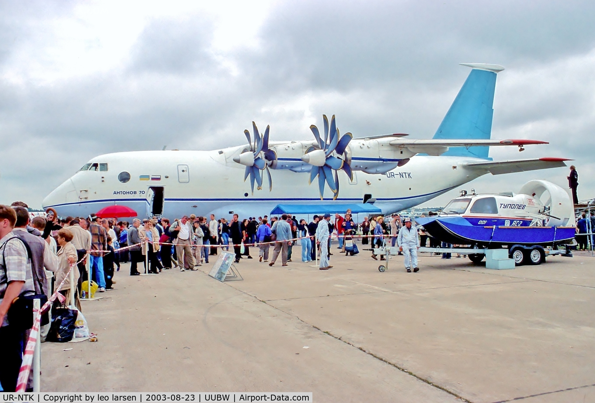 UR-NTK, Antonov An-70 C/N 770102, Zhukovsky Moscow Air Show 23.8.03