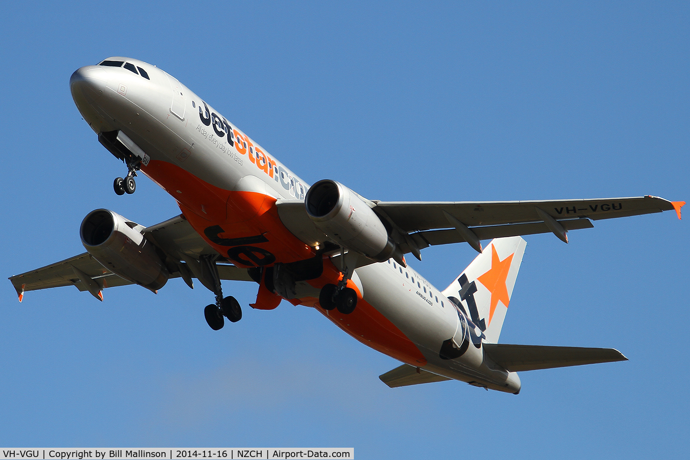 VH-VGU, 2010 Airbus A320-214 C/N 4245, away from 02