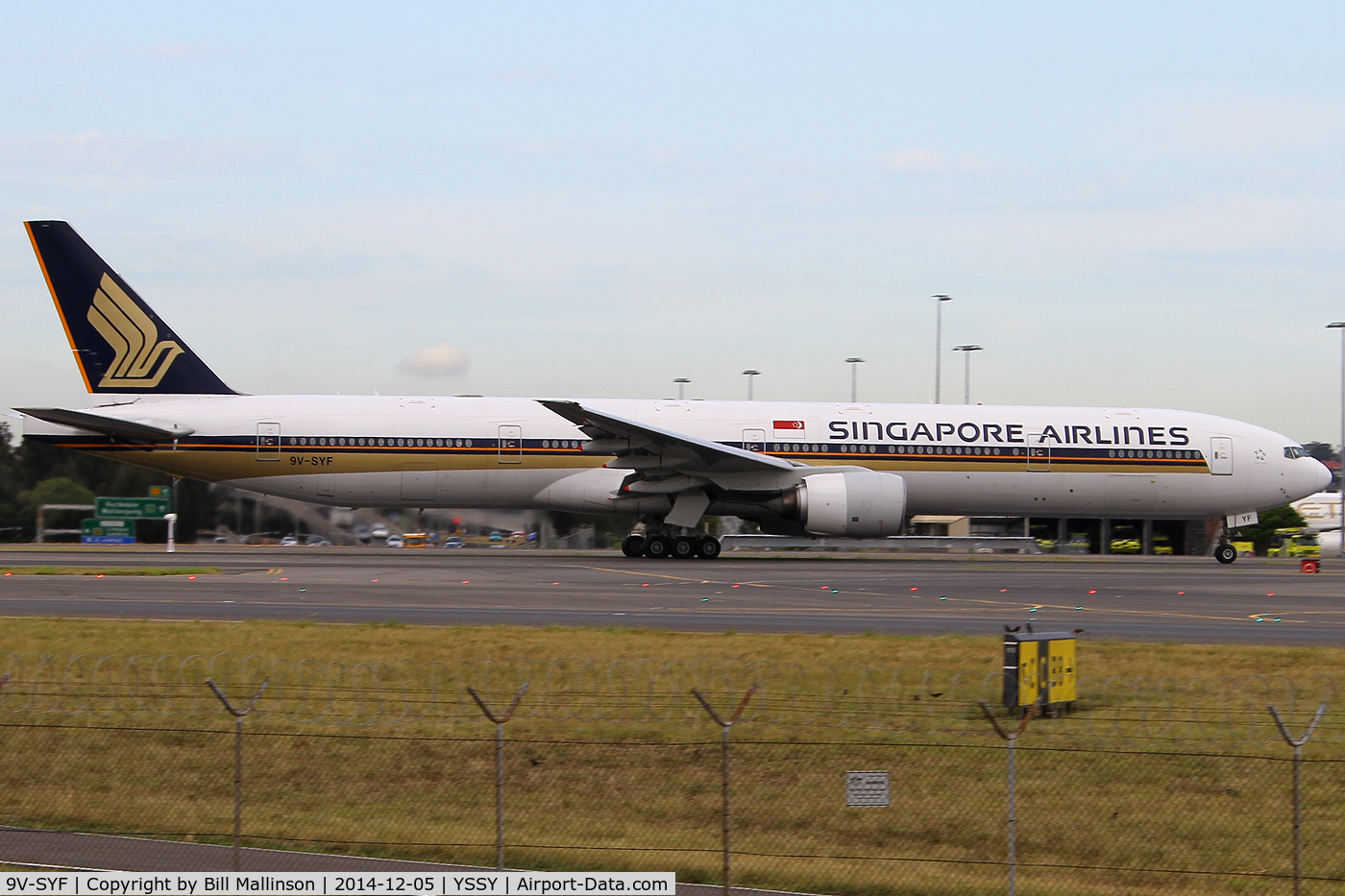 9V-SYF, 2001 Boeing 777-312 C/N 30868, taxi from 34L