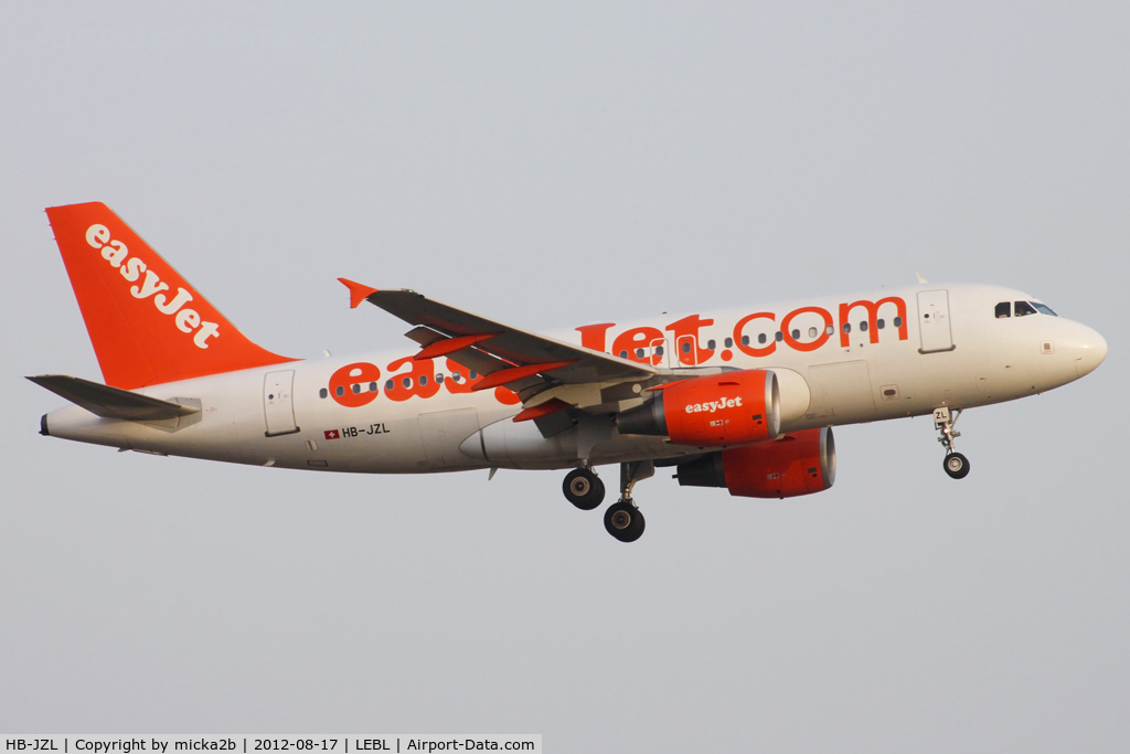 HB-JZL, 2004 Airbus A319-111 C/N 2353, Landing