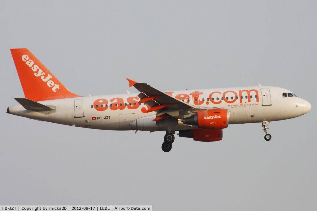 HB-JZT, 2005 Airbus A319-112 C/N 2420, Landing