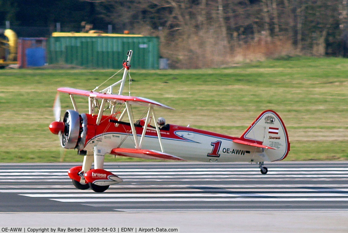 OE-AWW, 1943 Boeing N2S-5 Kaydet (E75) C/N 75-5386, Boeing Stearman PT-13D Kaydet [75-5386] Friedrichshafen~D 03/04/2009